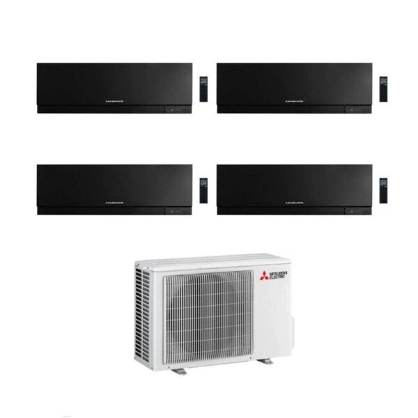 mitsubishi climatizzatore quadri split kirigamine zen msz-ef nero 9+12+12+12 con mxz-4f83vf inverter r-32 wi-fi classe a++