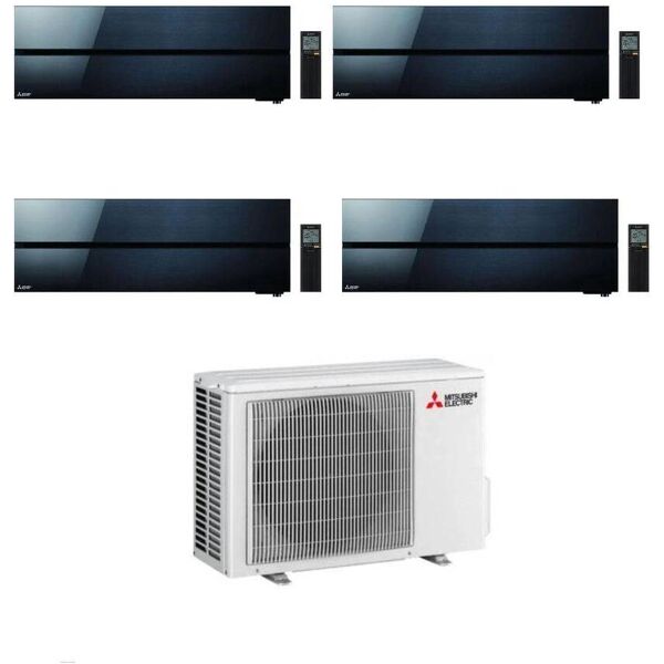 mitsubishi climatizzatore quadri split kirigamine msz-ln nero 9+9+9+9 con mxz-4f72vf3 inverter r-32 wi-fi classe a++