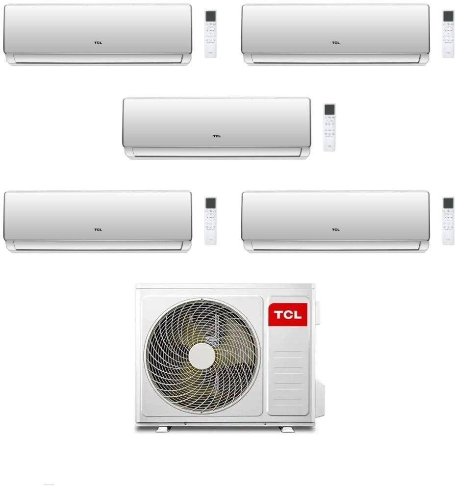 tcl climatizzatore inverter penta split elite f2 serie sn f2s0 9+9+9+12+12 con mt4250 wi-fi r-32 classe a++