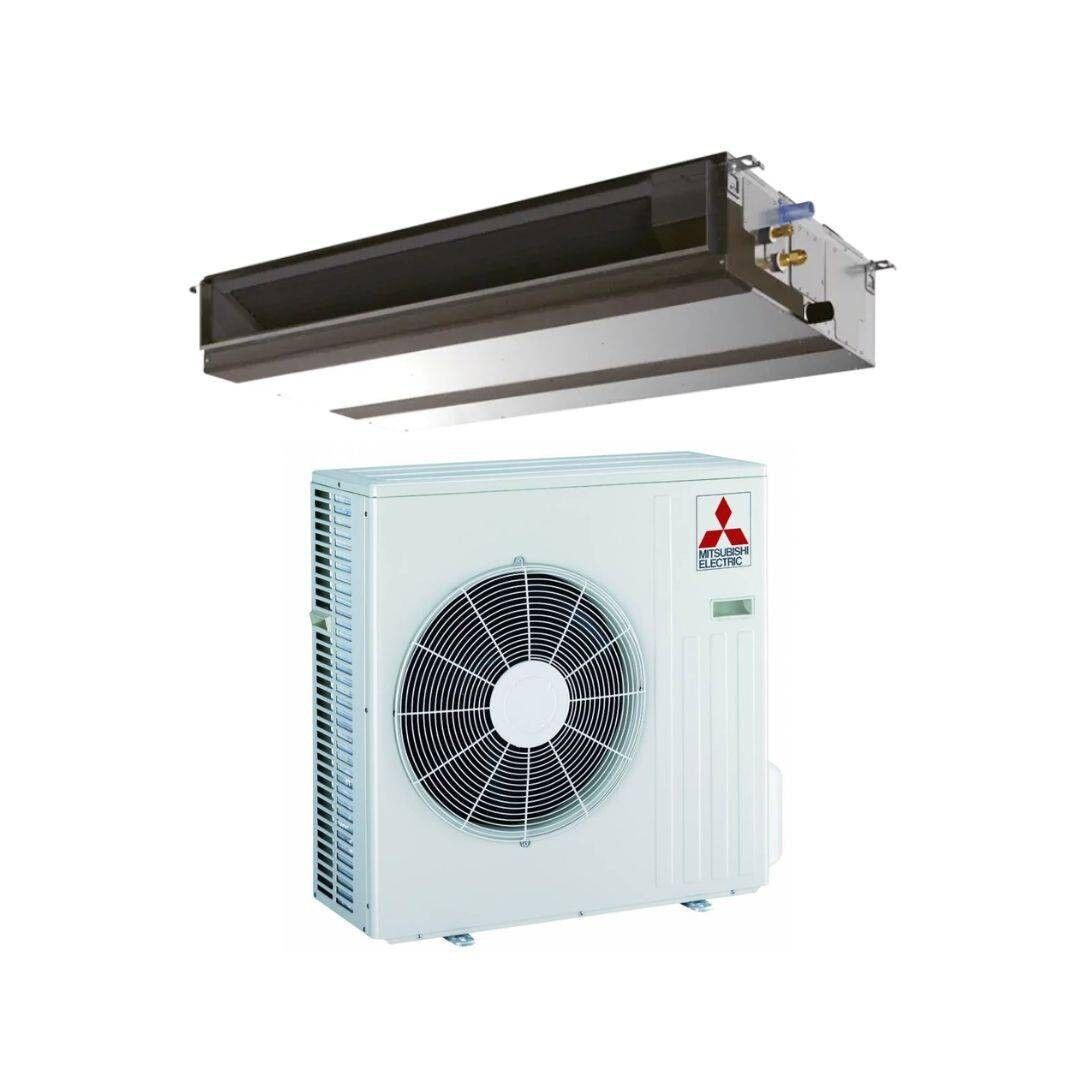 mitsubishi climatizzatore monosplit canalizzato pead-sm140jal + puz-sm140yka-t 48000 btu media prevalenza trifase inverter r-32