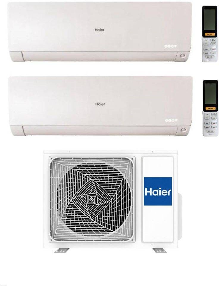 HAIER Climatizzatore Dual Split Flexis Plus 9+12 Con 2U50S2SM1FA-3 Inverter Wi-Fi Classe A+++