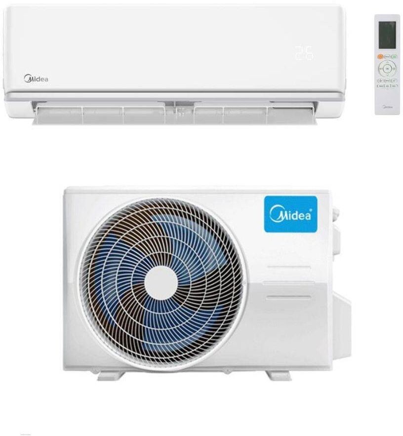 Midea Climatizzatore Monosplit Inverter serie Elegance Wi-Fi optional R-32 Classe A++ 9000 btu