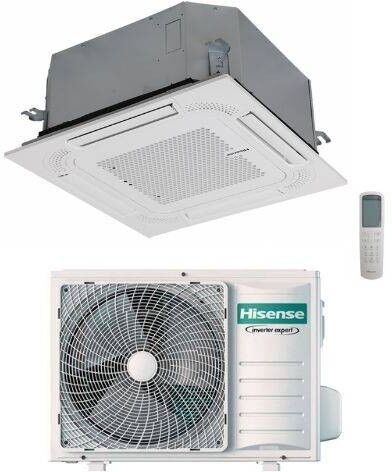 Hisense Climatizzatore Monosplit Serie Turbo a Cassetta 4 vie 60x60 Inverter R-32 Classe A++ 12000 btu