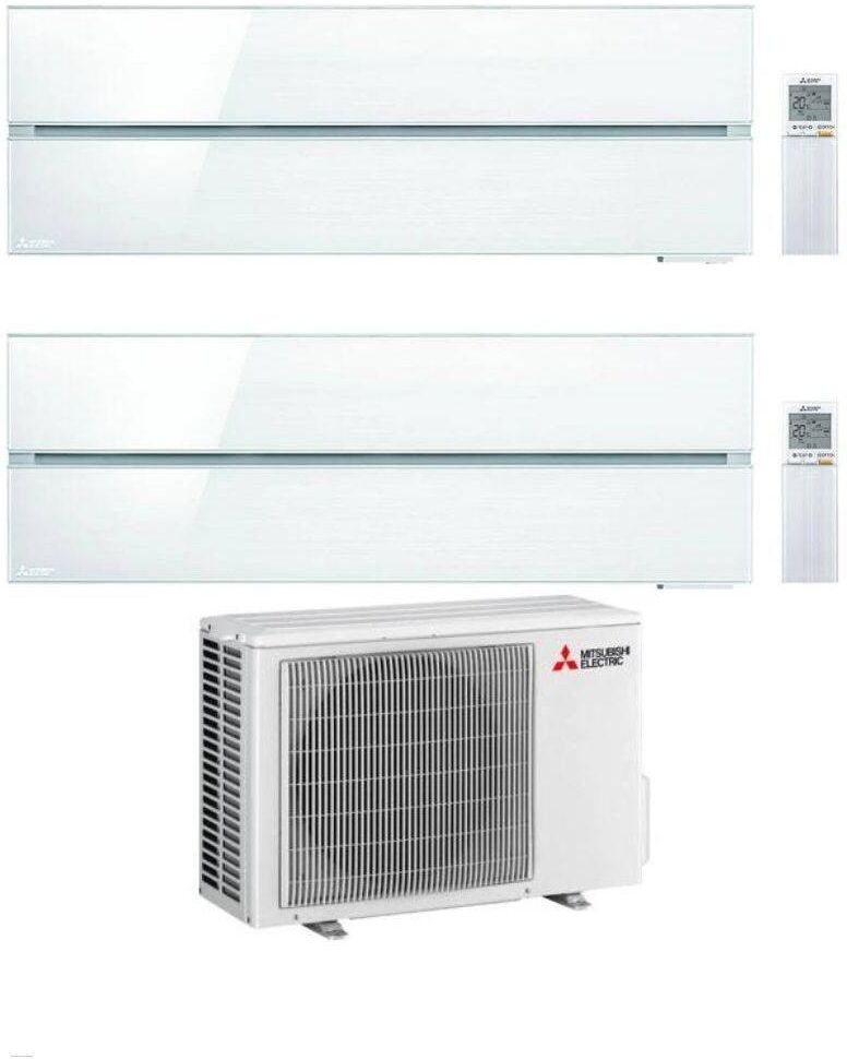 Mitsubishi Climatizzatore Dual Split Kirigamine MSZ-LN Bianco 9+12 con MXZ-2F42VF4 Inverter R-32 Wi-Fi Classe A+++