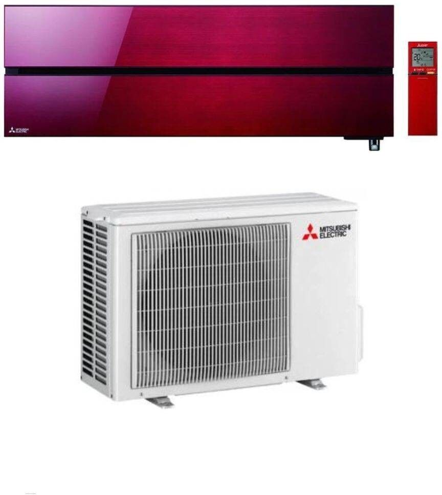 Mitsubishi Climatizzatore Monosplit Linea Kirigamine Style MSZ-LN Rosso MSZ-LN25/35/50VG2R Inverter R-32 Wi-Fi Classe A 9000 btu