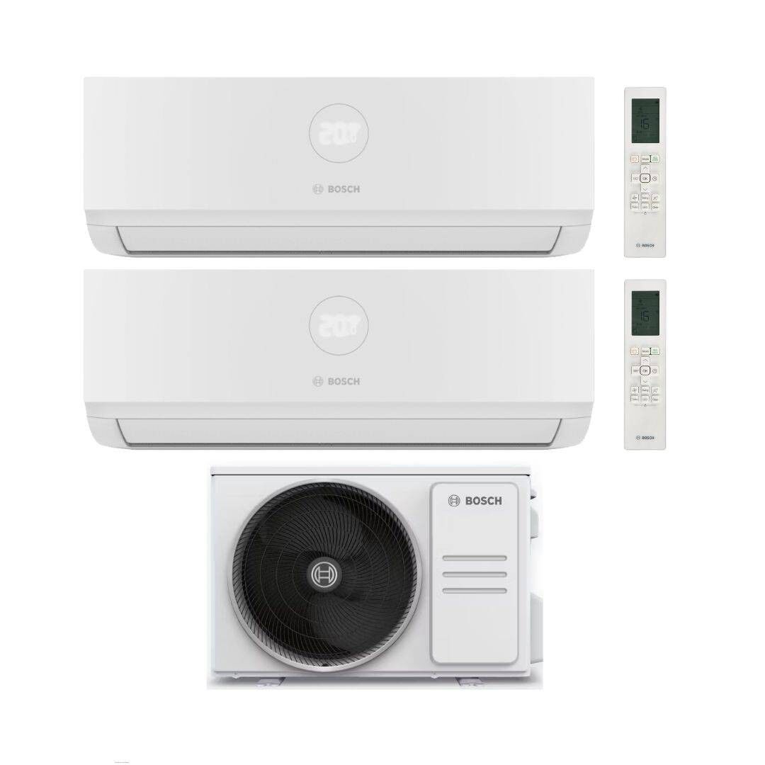 Bosch Climatizzatore Dual Split Climate 3000i 12+12 con MS 18 OUE Inverter R 32 Wi-Fi Optional Classe A+