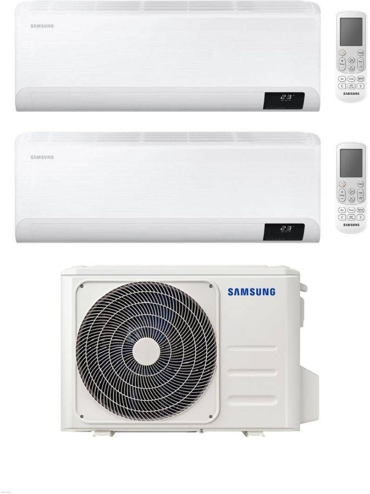 Samsung Climatizzatore Dual Split Cebu 18+18 con AJ068TXJ3KG/EU Inverter Wi-Fi Classe A++