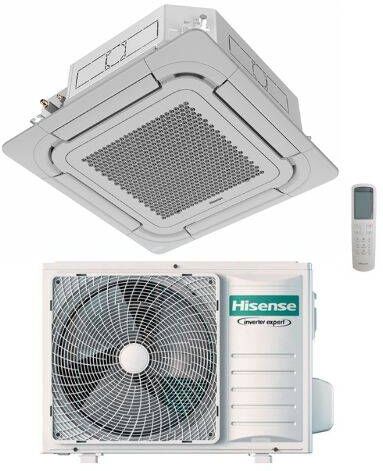 Hisense Climatizzatore Monosplit Serie Turbo Round-Flow a Cassetta 4 vie 90x90 Inverter R-32 Classe A++ 42000 btu Trifase