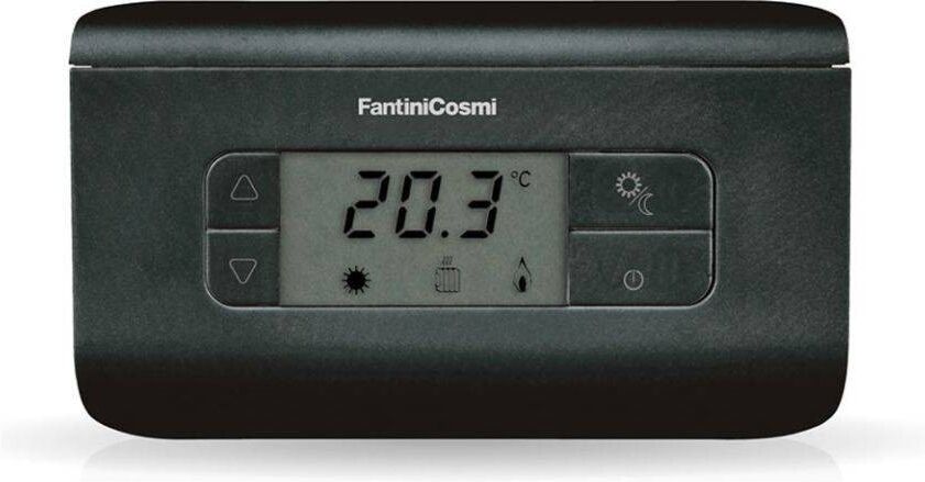 fantini cosmi termostato ambiente digitale 3 temperature ch117 nero antracite