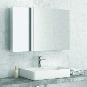 kamalu Specchio bagno contenitore da 120cm con 3 ante modello e1200