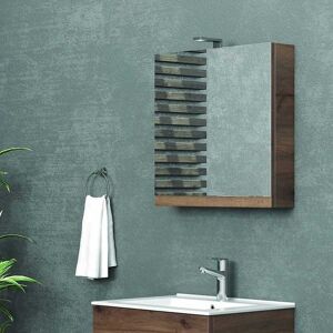 kamalu Specchio bagno contenitore da 60 cm con 2 ante nel-60