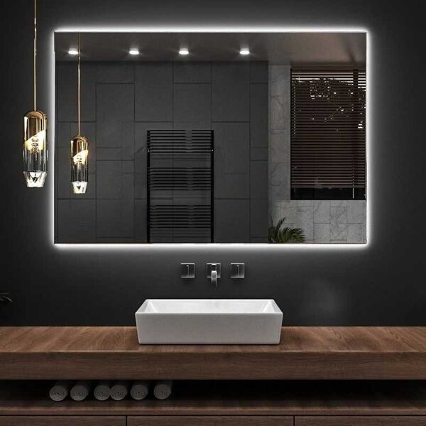 kamalu specchio bagno 80x60 cm retroilluminazione led kamil-860