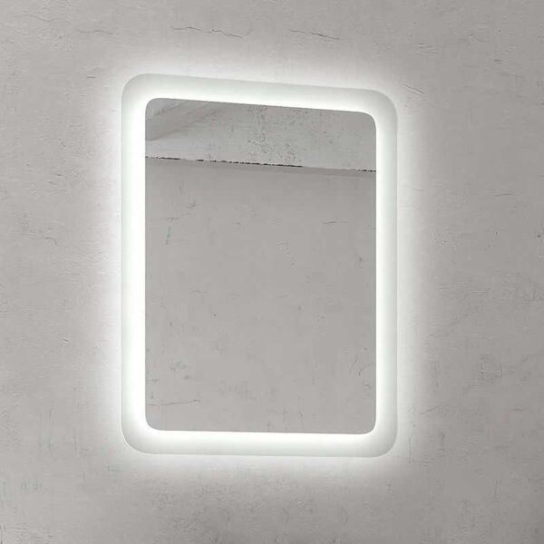 kamalu specchio bagno led 100x60 cm cornice illuminata modello a100