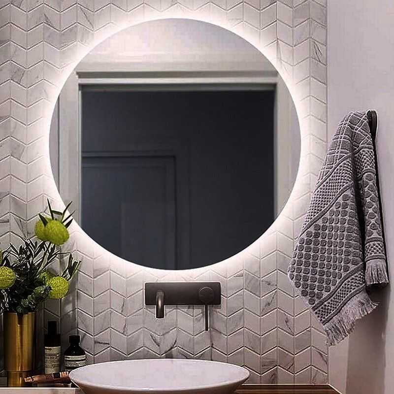 kamalu Specchio bagno rotondo ø70 cm retroilluminato led kasar-70