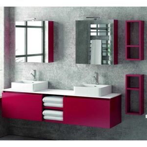 kamalu Composizione bagno 175cm sospesa, composta da mobile, due specchi e 2 pensili sp-175b