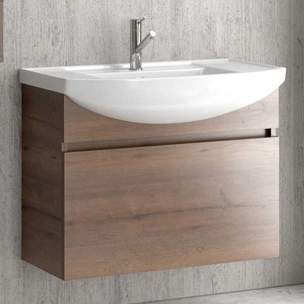 kamalu mobile bagno 80 cm sospeso con cassetto scorrevole bn-80b