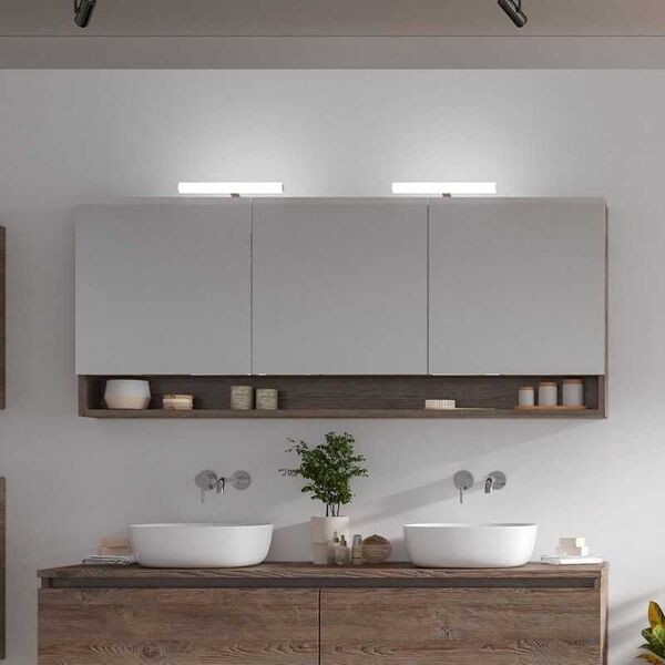 kamalu specchio bagno 155cm contenitore con 3 ante e 2 ripiani   sp-155bs