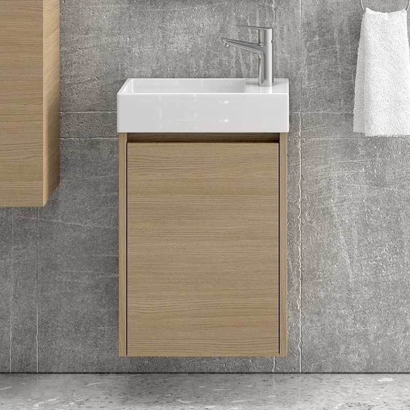 kamalu mobiletto bagno 45 cm sospeso con anta chiusura soft close mn-45b