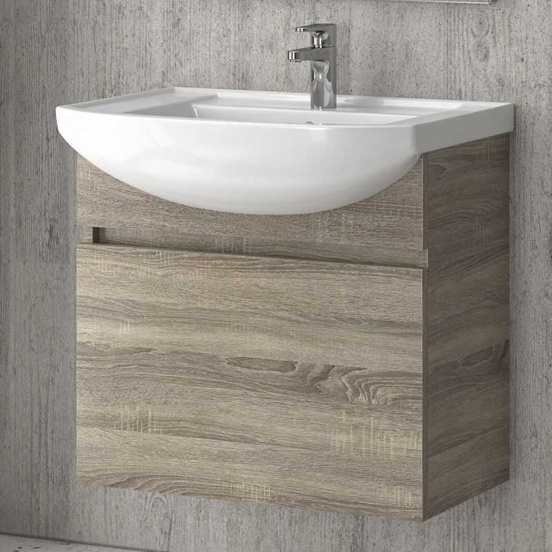 kamalu Mobile bagno 65cm sospeso con cassetto scorrevole bn-65b