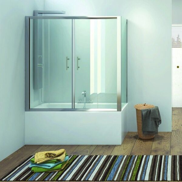 kamalu box per vasca da bagno 160x80cm kv05