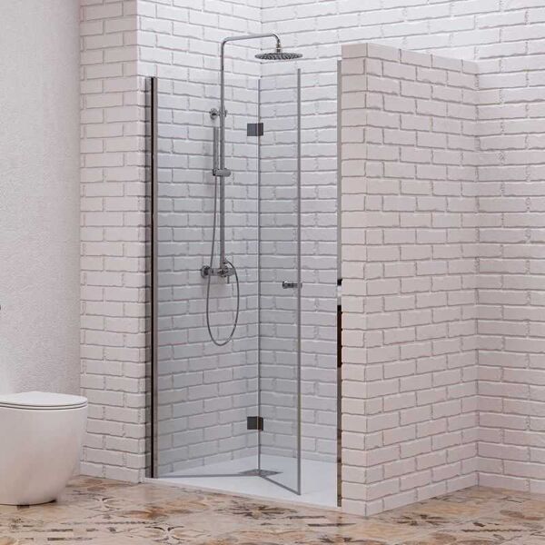 kamalu porta doccia a libro 80 cm altezza 200h   kam-ks700