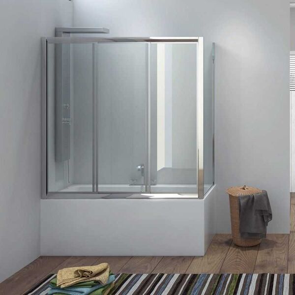 kamalu box doccia per vasca 170x70cm p2000s