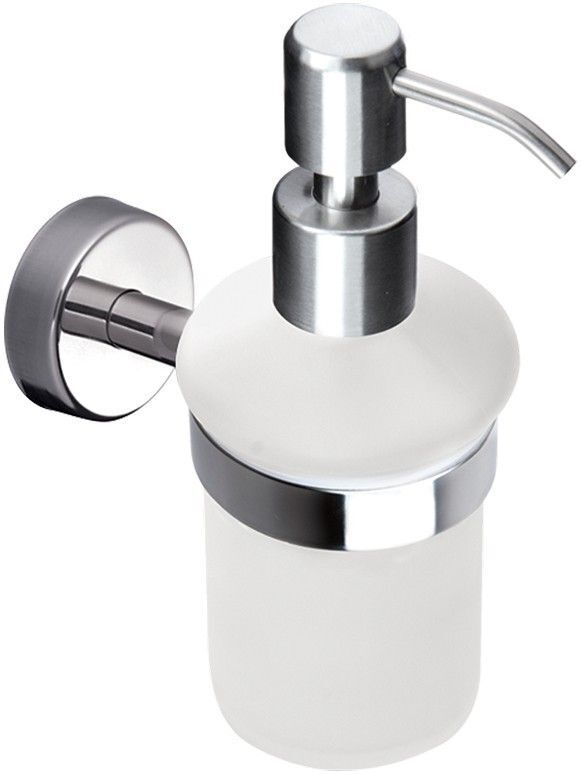 kamalu dispenser dosatore sapone bagno in acciaio e vetro linea monde-m110