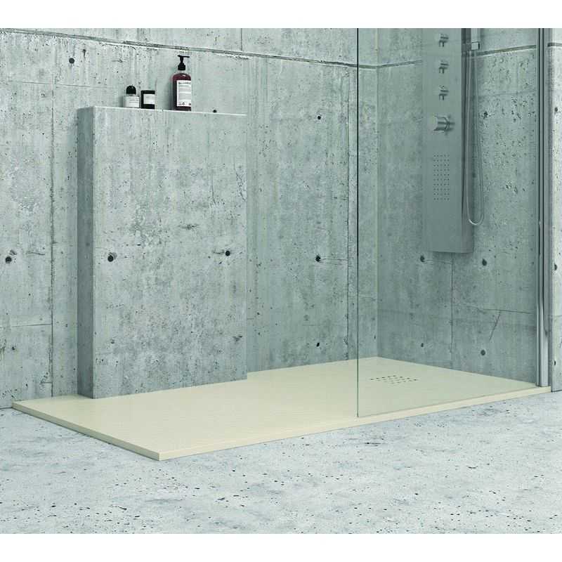 kamalu Piatto doccia 120x70 pietra artificiale colore crema avorio