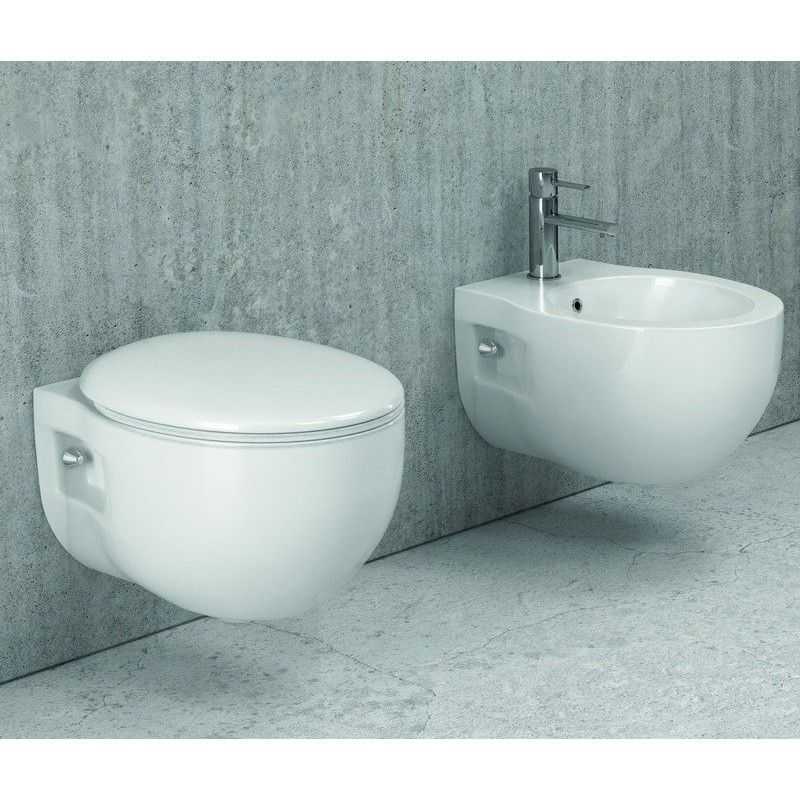 kamalu Vaso e bidet sospesi in ceramica modello elis-s