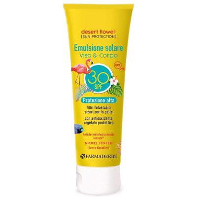Farmaderbe Desert Flower Emulsione Solare Spf30 Viso E Corpo 125ml Farmaderbe Desert Flower Emulsione Solare Spf30 Viso E Corpo 125ml