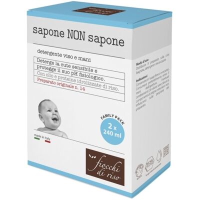 Artsana Fiocchi Di Riso Sapone Non Sapone Detergente Viso E Corpo Per Bambini 2x240 Ml Artsana Fiocchi Di Riso Sapone Non Sapone Detergente Viso E Corpo Per Bambini 2x240 Ml