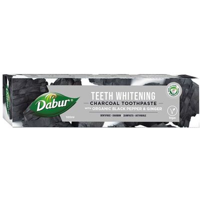 Dabur Dentifricio sbiancante con carbone e zenzero - Pasta Dabur Dentifricio sbiancante con carbone e zenzero - Pasta
