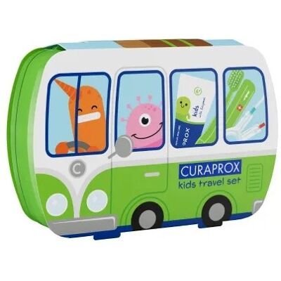 Curaprox Travel Set Kids Dai 6 Ai 12 Anni Spazzolino Dentifricio E Scovolini Colore Verde Curaprox Travel Set Kids Dai 6 Ai 12 Anni Spazzolino Dentifricio E Scovolini Colore Verde