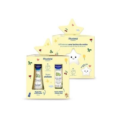 Mustela Notti Stellate Cofanetto Con Bagnetto Mille Bolle 200ml + Crema Viso 40 Ml + Lucina Notte Omaggio Mustela Notti Stellate Cofanetto Con Bagnetto Mille Bolle 200ml + Crema Viso 40 Ml + Lucina Notte Omaggio