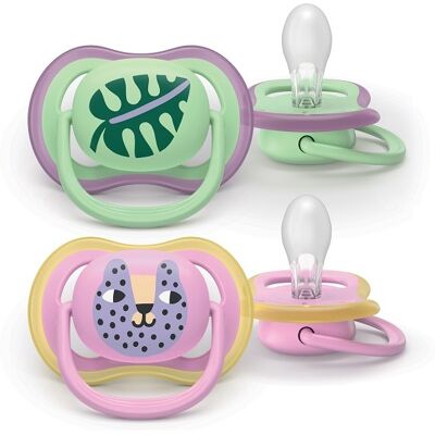 Philips Avent Ultra Air 6-18 Mesi Succhietti Ortodontici Traspiranti 2 Pezzi Con Custodia Sterilizzatrice Philips Avent Ultra Air 6-18 Mesi Succhietti Ortodontici Traspiranti 2 Pezzi Con Custodia Sterilizzatrice