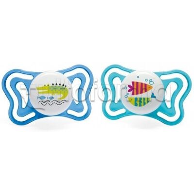 Chicco Physioforma Light Ciuccio Azzurro In Silicone Bimbo 16-36 Mesi 2 Pezzi 16-36 Mesi Chicco Physioforma Light Ciuccio Azzurro In Silicone Bimbo 16-36 Mesi 2 Pezzi 16-36 Mesi