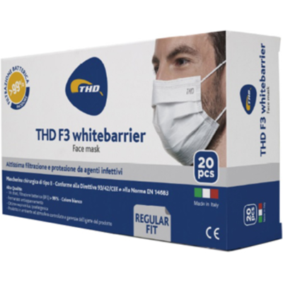 Mascherina Chirurgica Thd Mask F3 Whitebarrier Multi Regular 50 Pezzi Mascherina Chirurgica Thd Mask F3 Whitebarrier Multi Regular 50 Pezzi