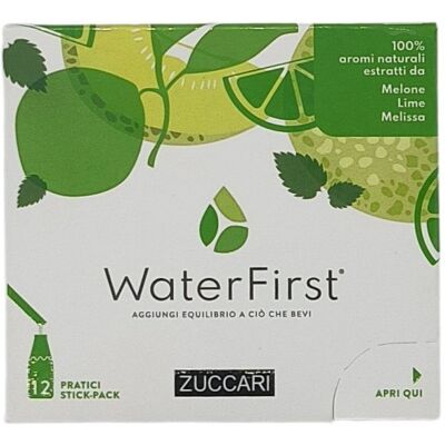 Zuccari Waterfirst Melone Lime Melissa Aromatizzatore Per Acqua Da Bere 12 Stick Zuccari Waterfirst Melone Lime Melissa Aromatizzatore Per Acqua Da Bere 12 Stick