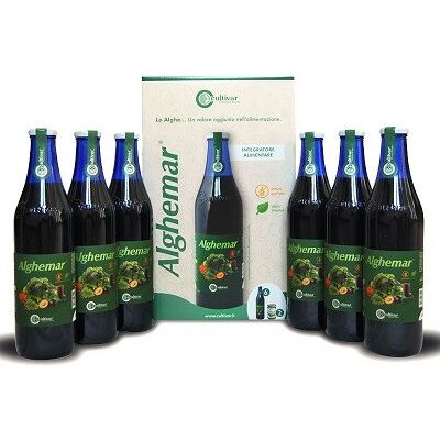 Alghemar Frullato Con Succo Di Mirtillo Nero Integratore Metabolismo 6 Bottiglie 1 Litro Alghemar Frullato Con Succo Di Mirtillo Nero Integratore Metabolismo 6 Bottiglie 1 Litro