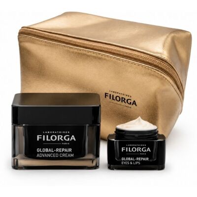 Filorga Cofanetto Natale Global-Repair Advanced Crema 50 Ml + Occhi E Labbra 15 Ml + Pochette Filorga Cofanetto Natale Global-Repair Advanced Crema 50 Ml + Occhi E Labbra 15 Ml + Pochette
