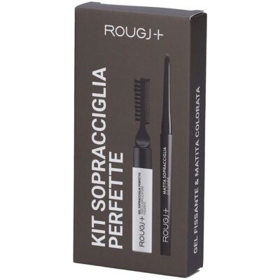 Rougj Kit Sopracciglia Perfette Matita Colore 03 Dark + Gel Fissante Trasparente Rougj Kit Sopracciglia Perfette Matita Colore 03 Dark + Gel Fissante Trasparente