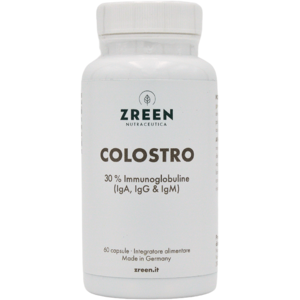 Zreen (ex Natugena) Zreen Colostro 30% Immunoglobuline Supporto Difese 60 Capsule Zreen (ex Natugena) Zreen Colostro 30% Immunoglobuline Supporto Difese 60 Capsule