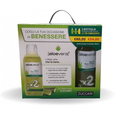 Aloevera2 Zuccari Aloe Vera Zuccari Succo Puro D'Aloe 100% Cofanetto Triplo 3x1lt Aloevera2 Zuccari Aloe Vera Zuccari Succo Puro D'Aloe 100% Cofanetto Triplo 3x1lt