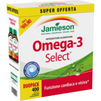 Jamieson Omega 3 Select Softgels - Cuore & Cervello - 200+50 Jamieson Omega 3 Select Softgels - Cuore & Cervello - 200+50
