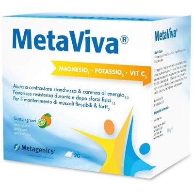 Metagenics MetaViva Magnesio Potassio Vitamina C - Integratore alimentare Metagenics MetaViva Magnesio Potassio Vitamina C - Integratore alimentare
