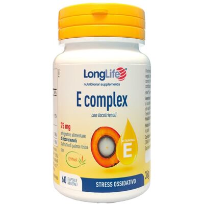 Longlife E Complex 75mg Integratore Per Stress Ossidativo 60 Capsule Vegetali Longlife E Complex 75mg Integratore Per Stress Ossidativo 60 Capsule Vegetali