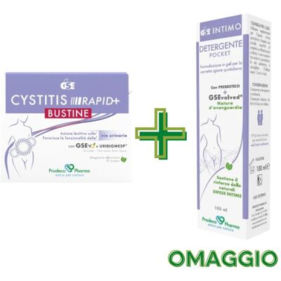 Gse Cystitis Rapid Vie Urinarie 10 Bustine + Detergente Omaggio Gse Cystitis Rapid Vie Urinarie 10 Bustine + Detergente Omaggio