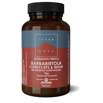 Terranova - Succo di barbabietola Cordyceps Reishi - 70g - Polvere Terranova - Succo di barbabietola Cordyceps Reishi - 70g - Polvere