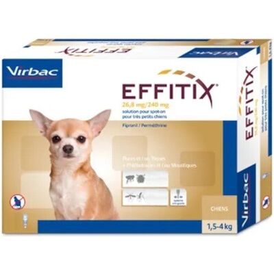 Virbac Effitix Antiparassitario Spot-On Cani 1.5-4kg 24 Pipette Virbac Effitix Antiparassitario Spot-On Cani 1.5-4kg 24 Pipette