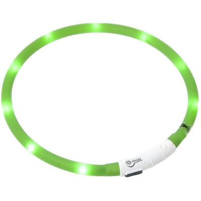 Flamingo Cane Collare Led Verde Per Sicurezza Notturna 20-70 Cm Flamingo Cane Collare Led Verde Per Sicurezza Notturna 20-70 Cm